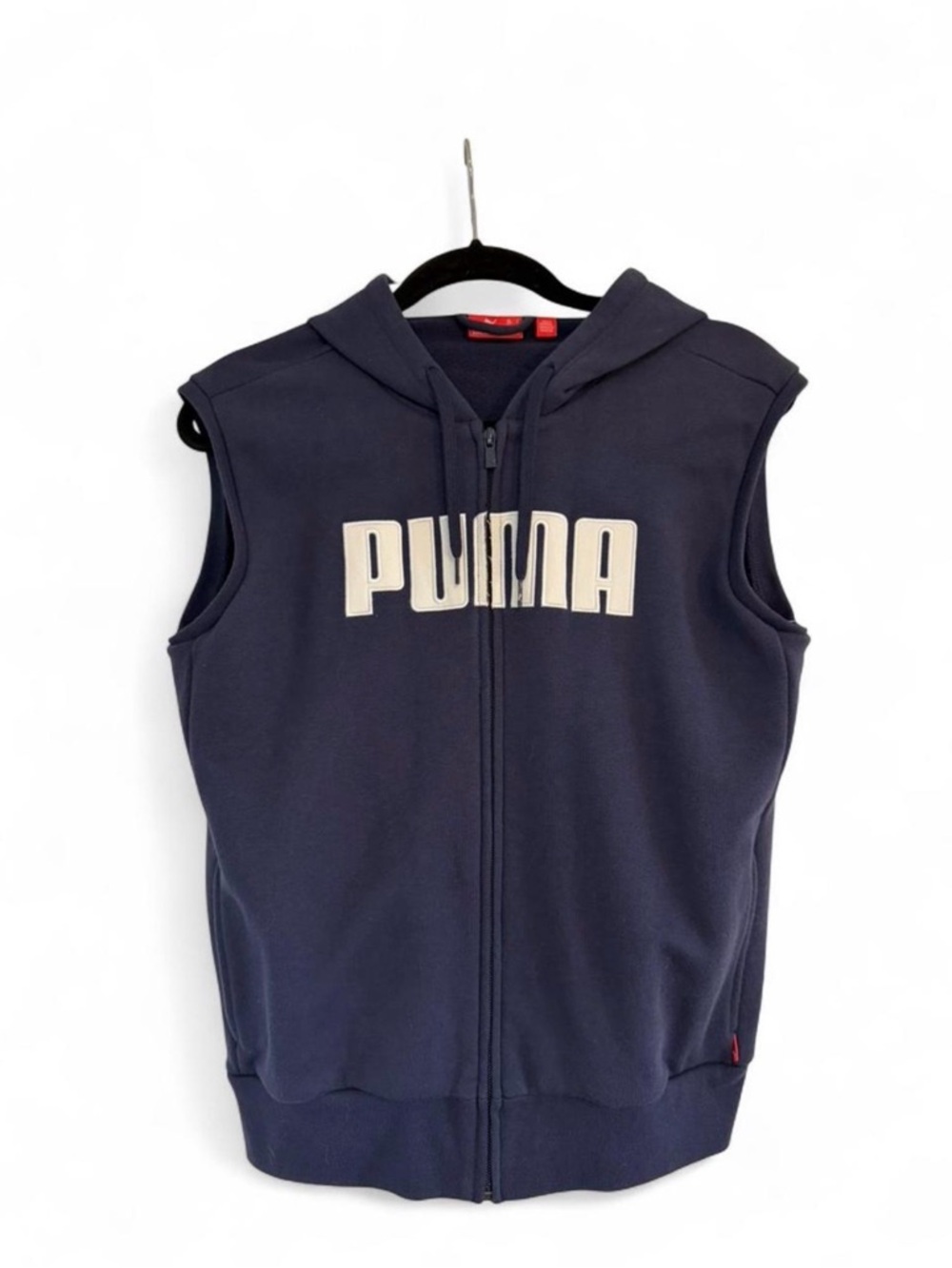 Puma Navy Sleeveless Zip Hoodie NWT